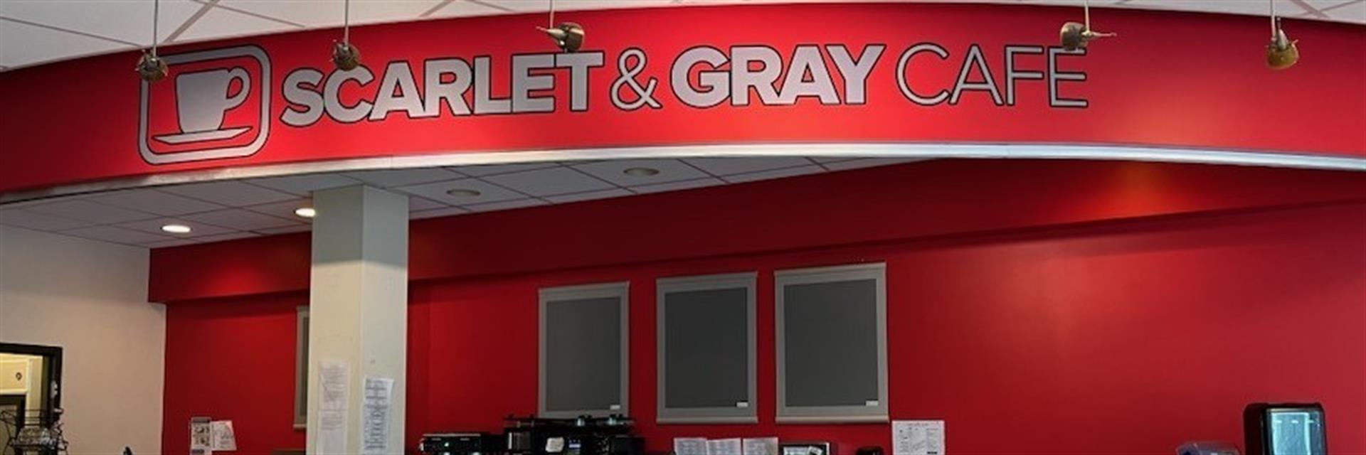 Counter at Mansfield Scarlet & Gray Cafe